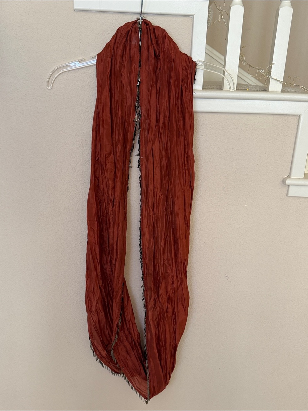 Chiffon Burnt Orange Infinity Scarf